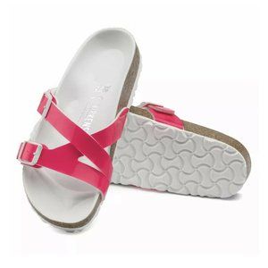 Women's Birkenstock Neon Pink Patent Leather Yao